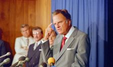 Reverend Billy Graham Speaking at a Press Conference
